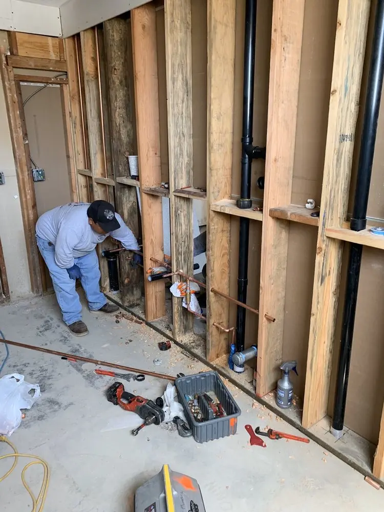 Commercial rough-in plumbing for Water Heater Replacement in Crossroads